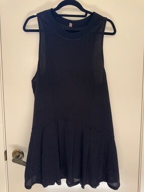 FP Movement Black Sleeveless Mesh Dress Top